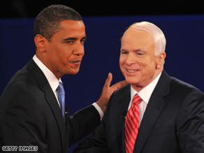 Sen. Barack Obama and Sen. John McCain meet in Nashville for their second debate.