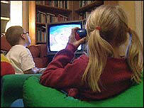 Image of children watching TV
