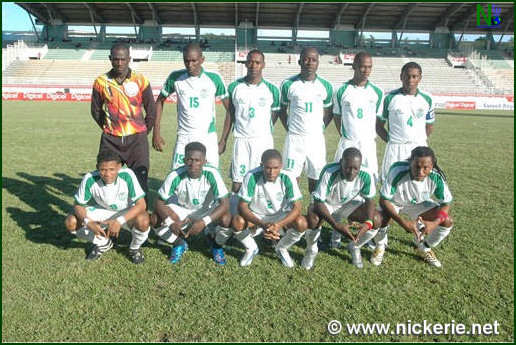 Suriname's national team poses for a photo-op in 2007.