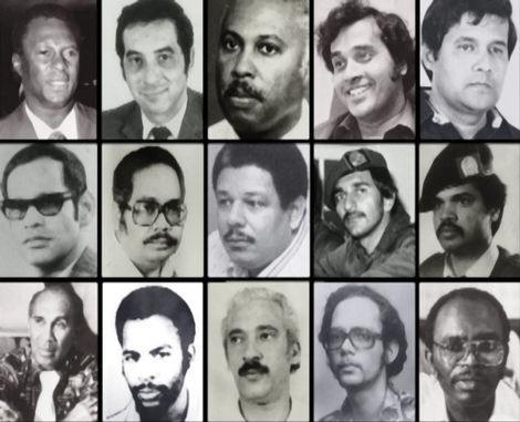De vijftien slachtoffers van de Decembermoorden in 1982